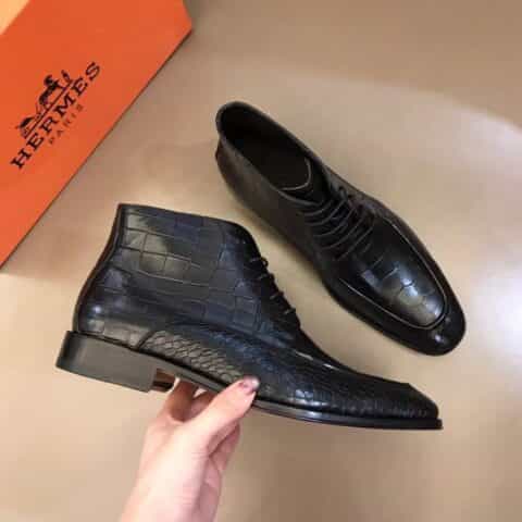 Hermes爱马仕   意大利进口双层真皮大底奢品男士短靴
