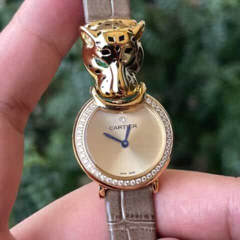 CARTIER-卡地亚系列 PANTHÈRE猎豹高级珠宝腕表 瑞士石英机芯
