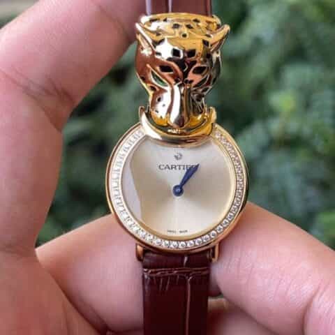 CARTIER-卡地亚系列 PANTHÈRE猎豹高级珠宝腕表 瑞士石英机芯