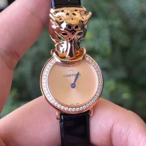 CARTIER-卡地亚系列 PANTHÈRE猎豹高级珠宝腕表 瑞士石英机芯