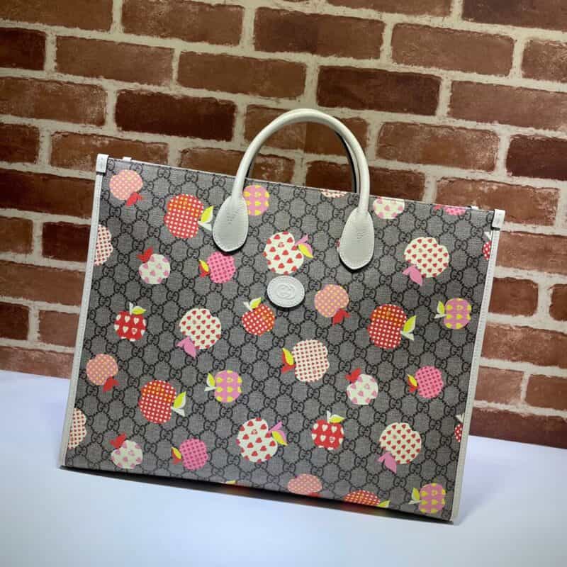 GUCCI古驰心苹果图案大号托特包659980