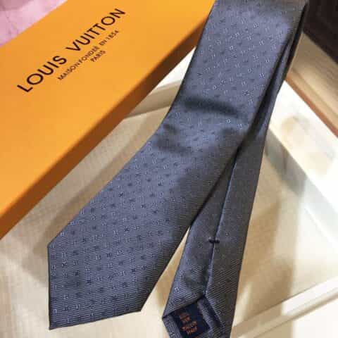 LV路易威登100%顶级提花真丝L花纹领带