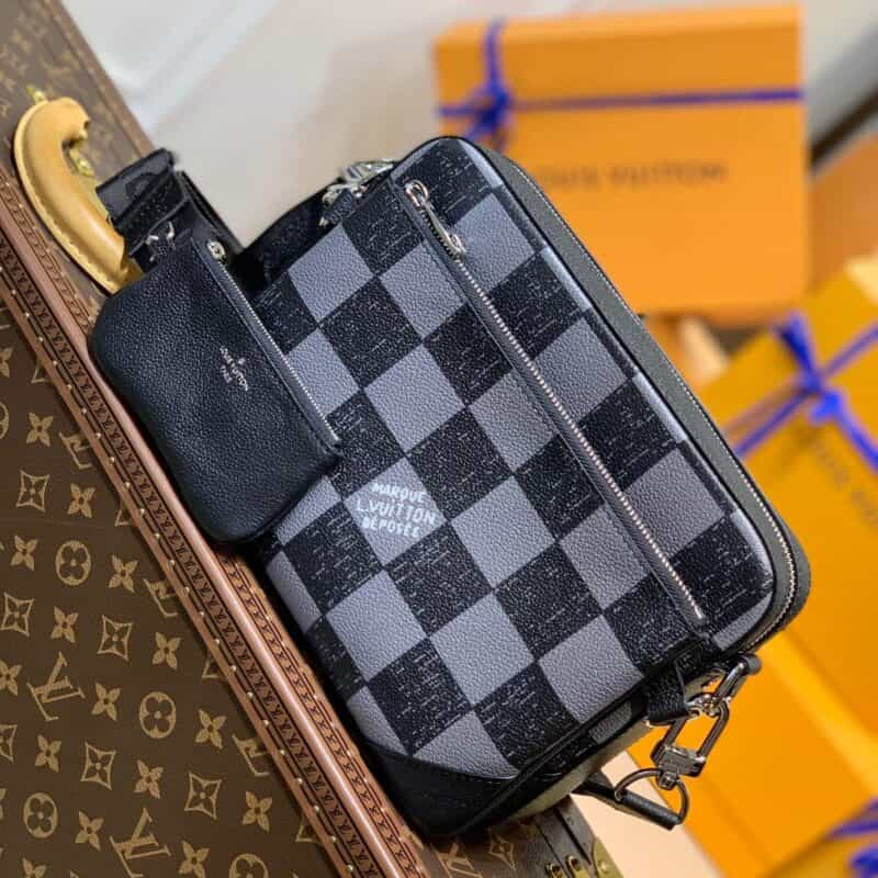 N80401 Louis Vuitton Damier Checkerboard Trio Messenger Bag