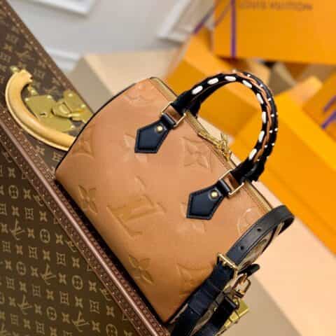 Louis Vuitton LV Speedy Bandoulière 25 豹纹手提包 M45840焦糖色
