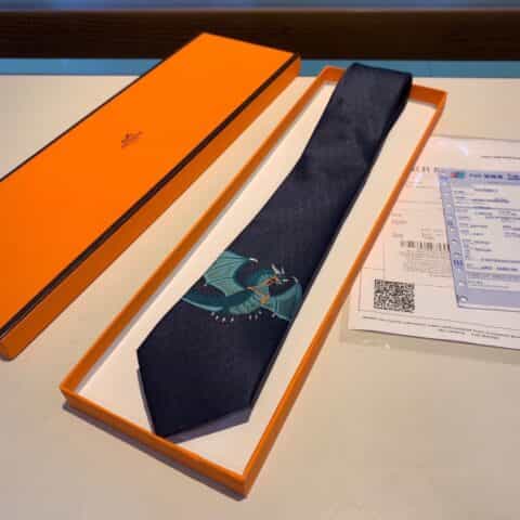 Hermes爱马仕100%顶级斜纹真丝男士新款领带