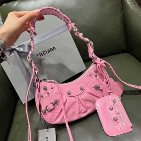 Balenciaga Le Cagole 26 月牙包 671309嫩粉色