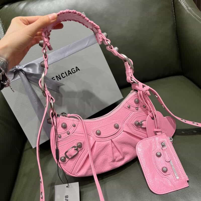 Balenciaga Le Cagole 26 月牙包 671309嫩粉色
