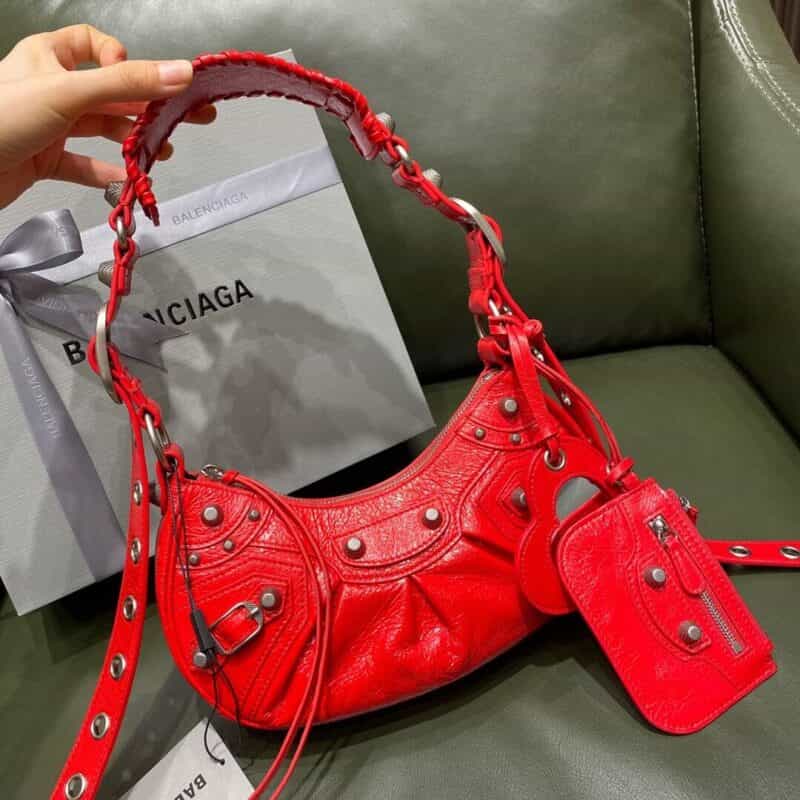 Balenciaga Le Cagole 26 月牙包 671309正红色