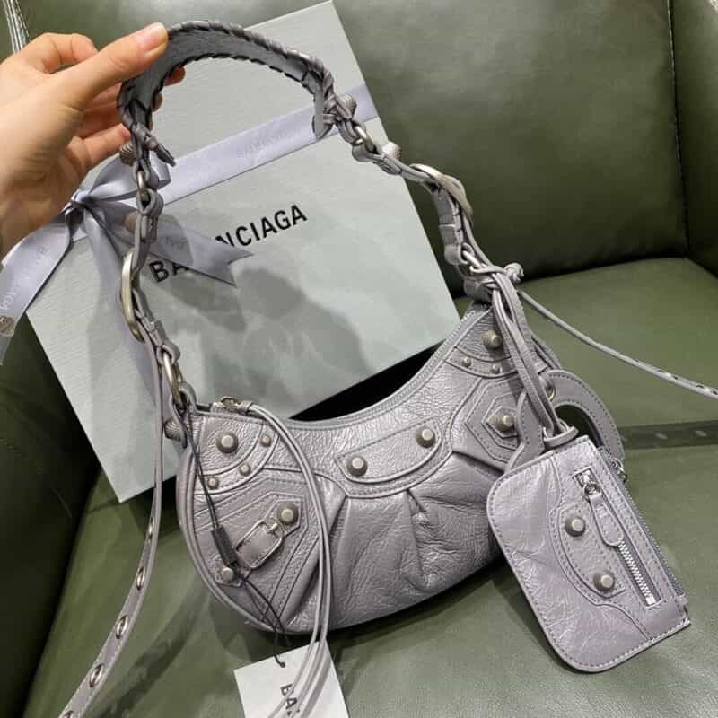 Balenciaga Le Cagole 26 月牙包 671309灰色