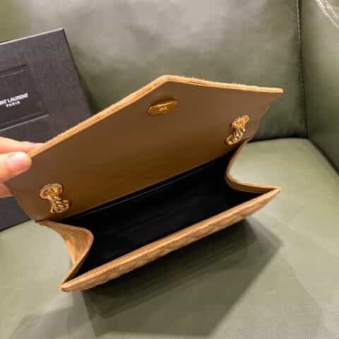 Saint laurent Ysl Envelope 24 羊绒磨砂皮信封包 487206焦糖色