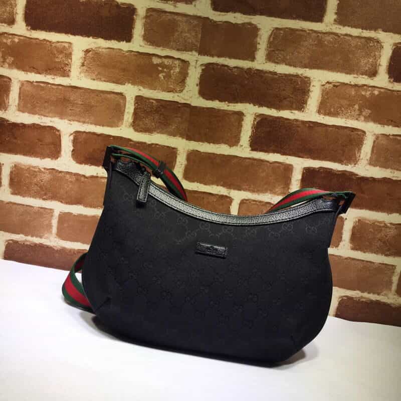 GUCCI古驰双G帆布单肩斜挎饺子包181092