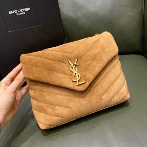 Saint laurent Ysl Lou Lou 23 磨砂皮Y形挎包 494699焦糖色
