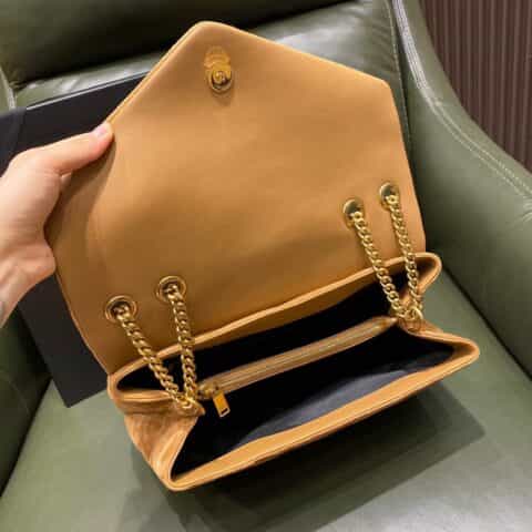 Saint laurent Ysl Lou Lou 31 磨砂皮Y形挎包 459749焦糖色