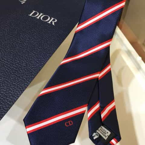 Dior迪奥100%顶级手工定制CD绣标领带