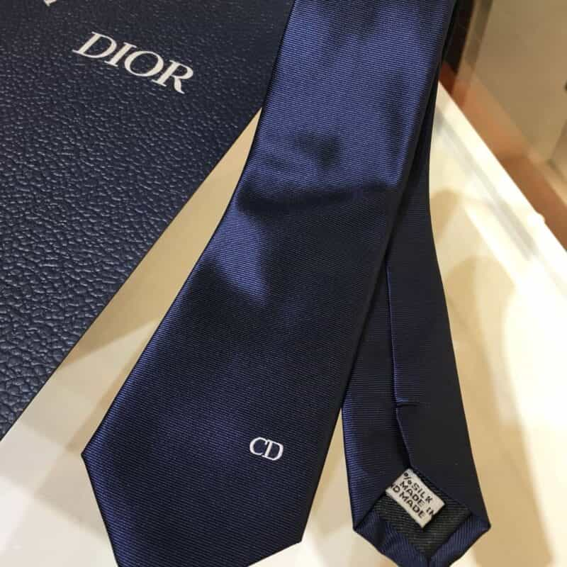 Dior迪奥100%顶级手工定制CD绣标领带