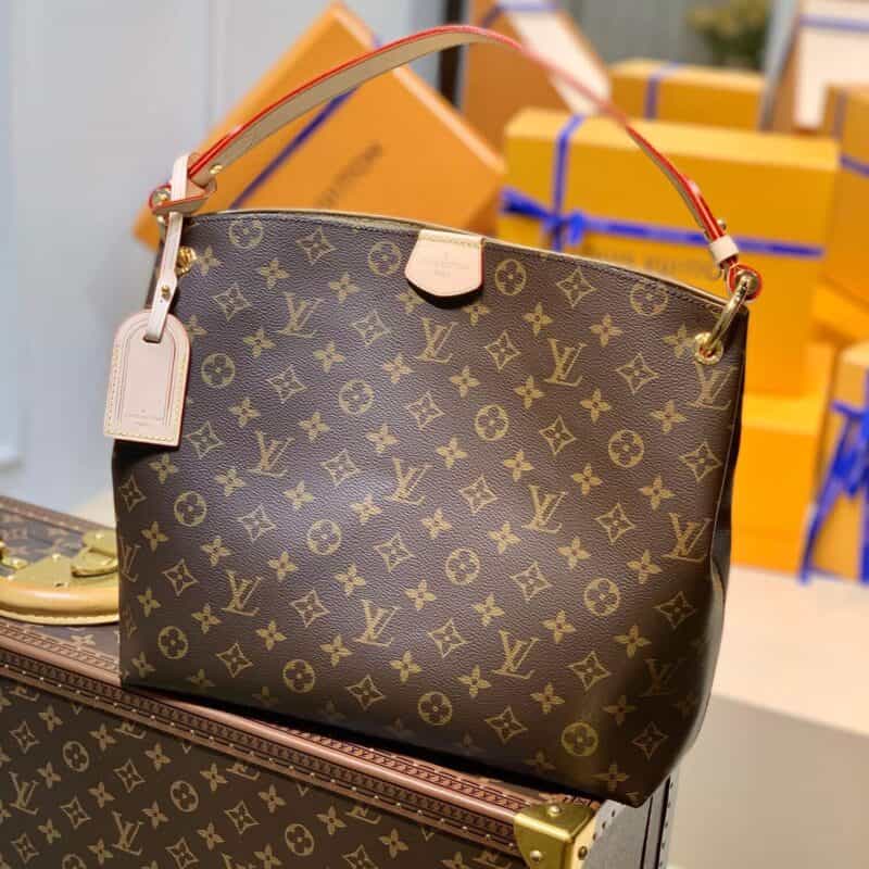 Louis Vuitton LV Graceful PM hobo bag M43701老花