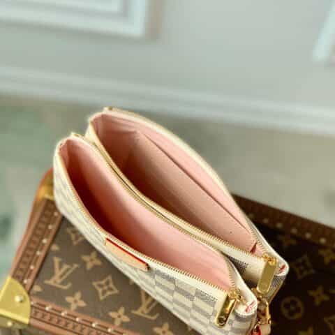 Louis Vuitton LV Double Zip Pochette bag N60460白格