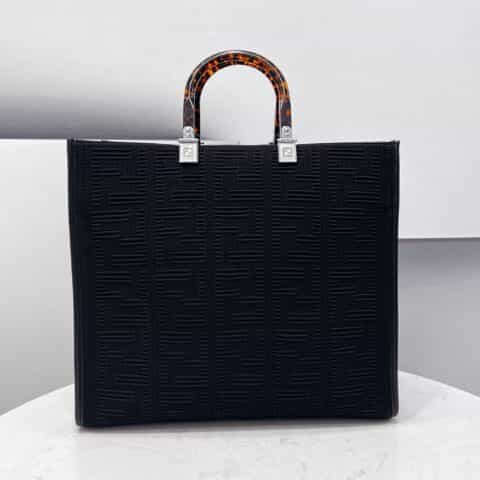 FENDI芬迪网眼布材质3D纹理FFtote手袋8528