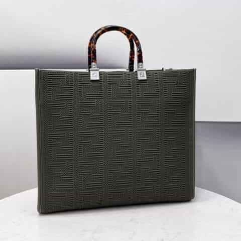 FENDI芬迪网眼布材质3D纹理FFtote手袋8528