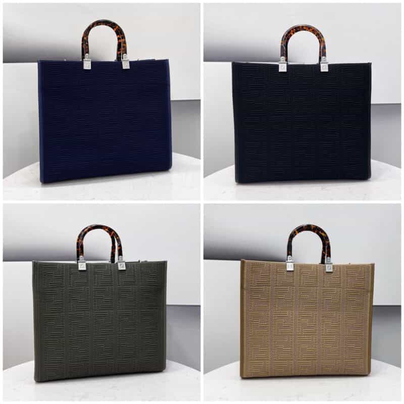 FENDI芬迪网眼布材质3D纹理FFtote手袋8528