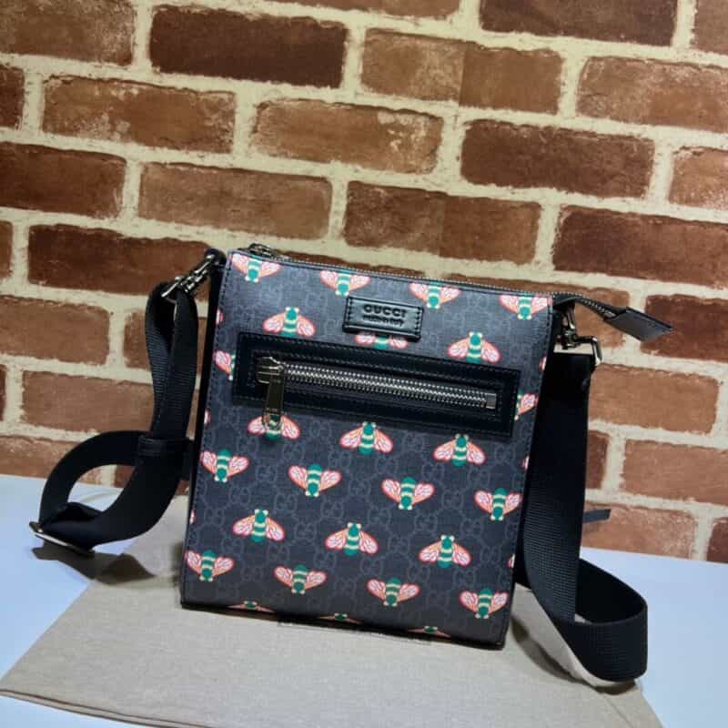 GUCCI古驰Bestiary系列饰蜜蜂图案邮差包681021
