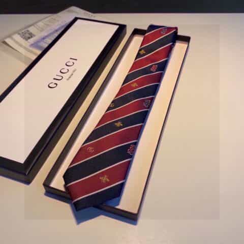 GUCCI古驰100%顶级提花真丝男士领带521716