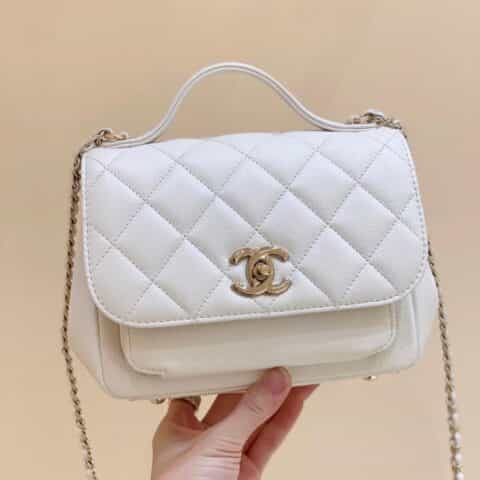 Chanel Haas牛皮纯原厂邮差包 A93749白色