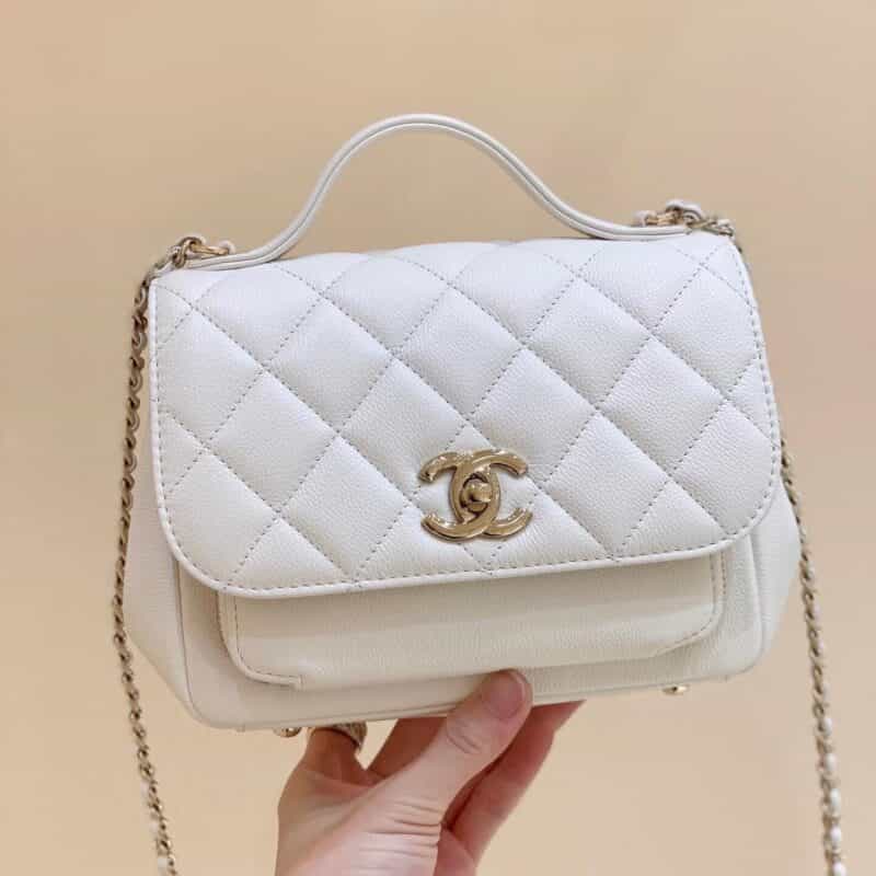 Chanel Haas牛皮纯原厂邮差包 A93749白色