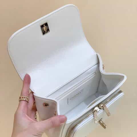 Chanel Haas牛皮纯原厂邮差包 A93749白色