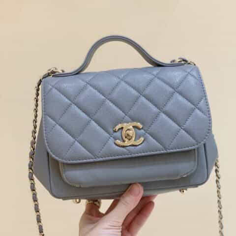 Chanel Haas牛皮纯原厂邮差包 A93749灰色