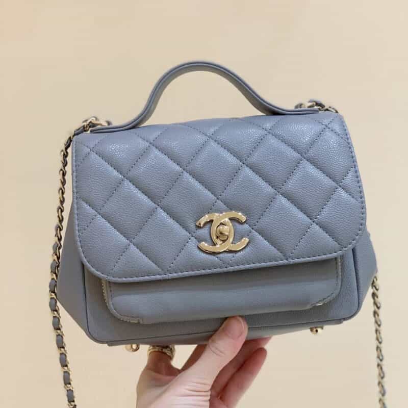 Chanel Haas牛皮纯原厂邮差包 A93749灰色