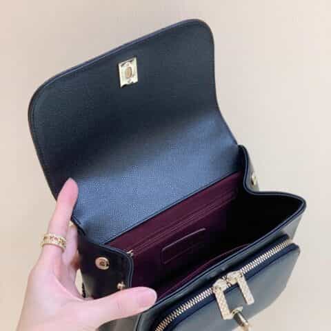 Chanel Haas牛皮纯原厂邮差包 A93749黑色