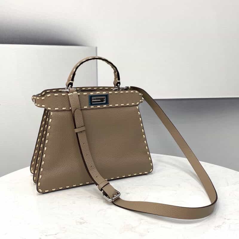 FENDI芬迪独家定制小牛皮PEEKABOO小号手袋80013