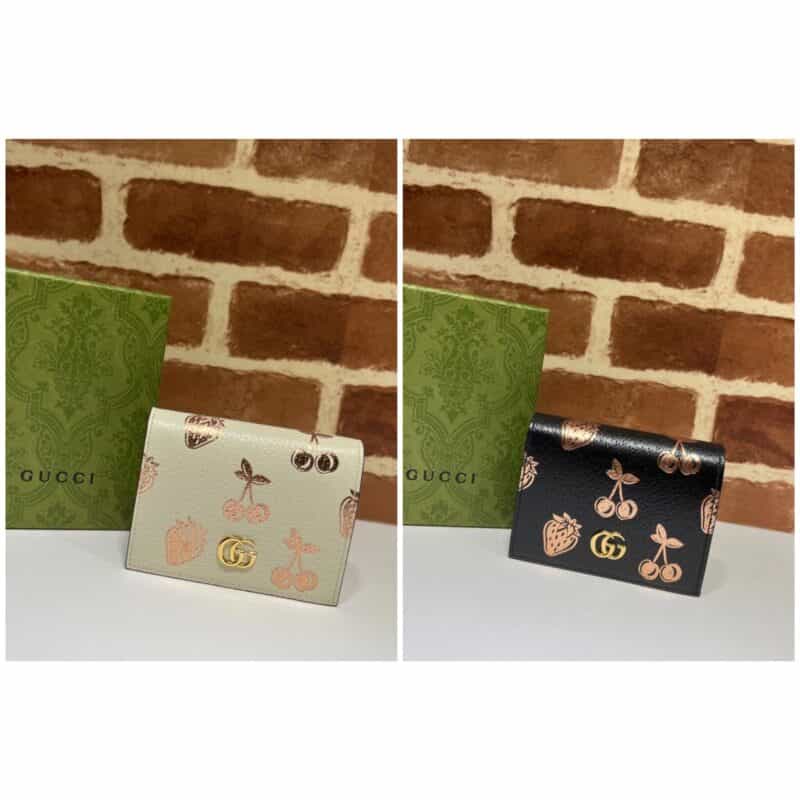 GUCCI古驰GG Marmont系列浆果印花卡包456126