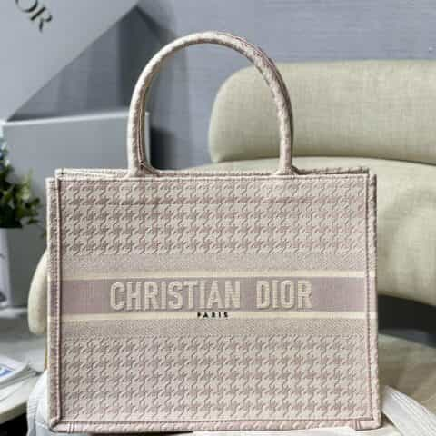 DIOR Book Tote💙千鸟格系列 M1286💙粉色