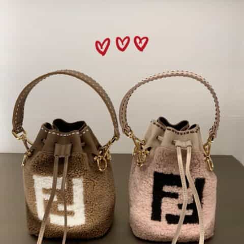 FENDI芬迪卷毛小水桶包8519