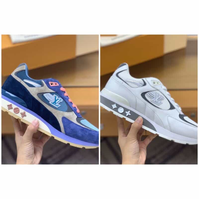 LV/路易威登   小牛皮制麂皮和 Monogram 帆布等混合材质经典 Run Away 运动鞋