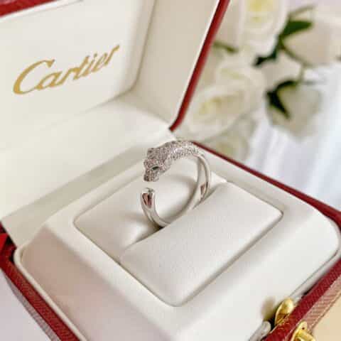 CARTIER卡地亚丛林系列光面豹子戒指