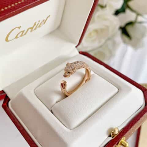 CARTIER卡地亚丛林系列光面豹子戒指