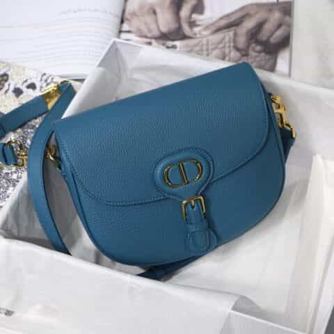 DIOR 𝟐𝟎𝟐𝟎 ❥ 𝐁𝐎𝐁𝐁𝐘 荔枝纹系列马鞍包 M8010深海蓝