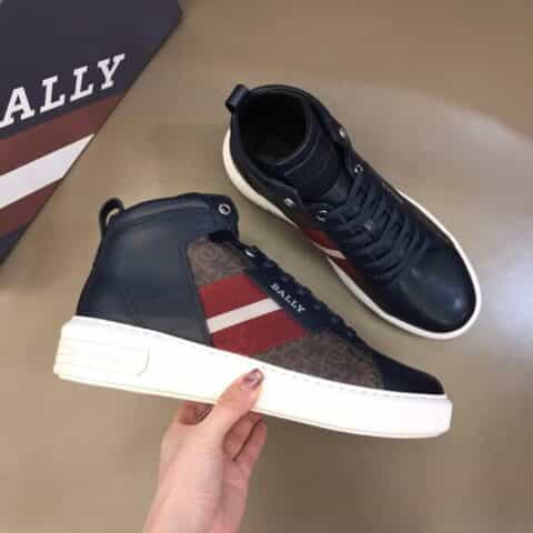 BALLY巴利   采用原厂牛皮面拼接印花pvc 鞋面B家原单男士中邦运动鞋