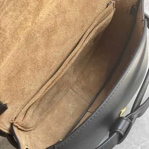 LOEWE罗意威 字母寛肩带Gate马鞍包 0672黑色