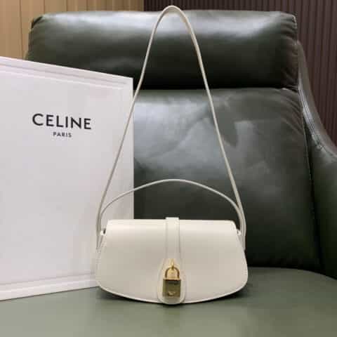 CELINE秋冬最新款mini tabou锁头包 10I592白色