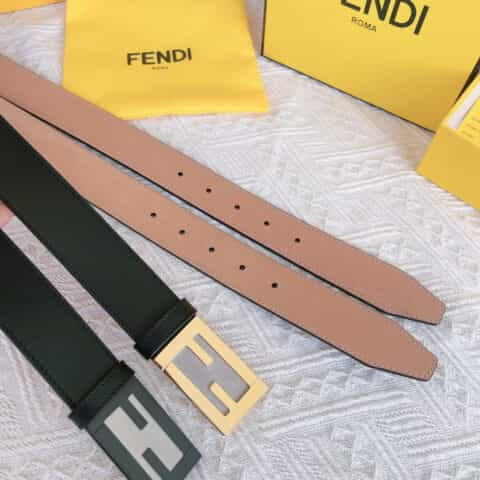 FENDI芬迪   意大利工艺男士3.5cmFF腰带