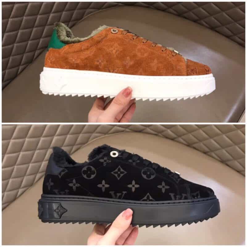 LV/路易威登   最新时尚款，定制磨砂牛皮奢品秋冬情侣羊毛保暖休闲运动鞋