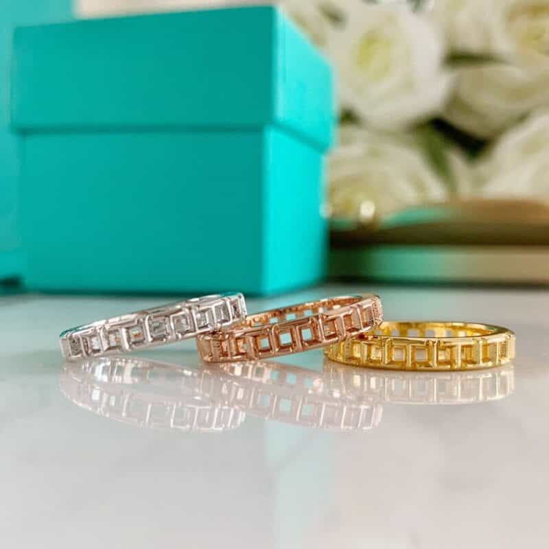 Tiffany&co 蒂芙尼TRUE窄版镂空戒指