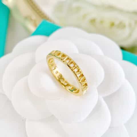 Tiffany&co 蒂芙尼TRUE窄版镂空戒指