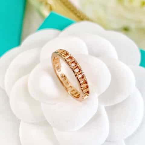 Tiffany&co 蒂芙尼TRUE窄版镂空戒指