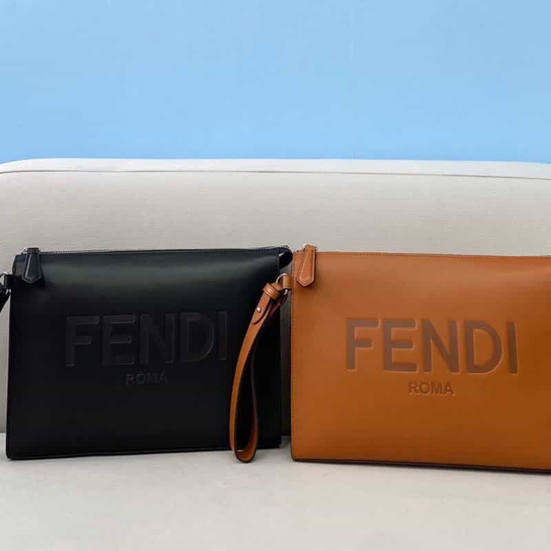FENDI芬迪大𝐥𝐨𝐠𝐨全皮手包8351A