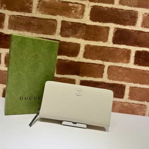 GUCCI古驰皮革全拉链式钱包456117